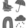 Rainy Day - Linolschnitt-Vorlagen-Set – Bild 2
