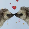 Postkarte "Wenn sich die Igel küssen“ – Bild 2