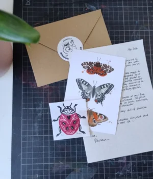 Snail Mail Brief, Druck und Goodie